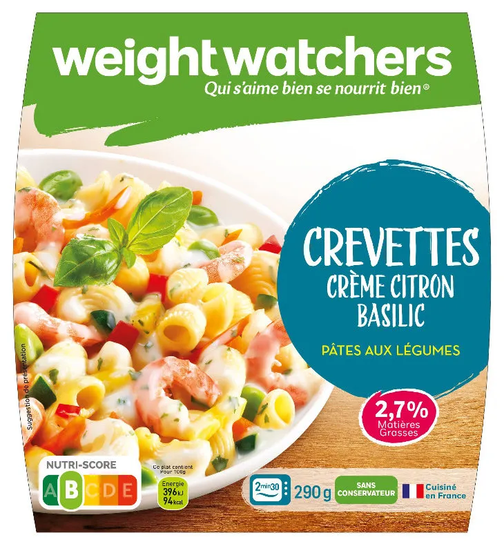 Crevettes, Crème Citron Basilic