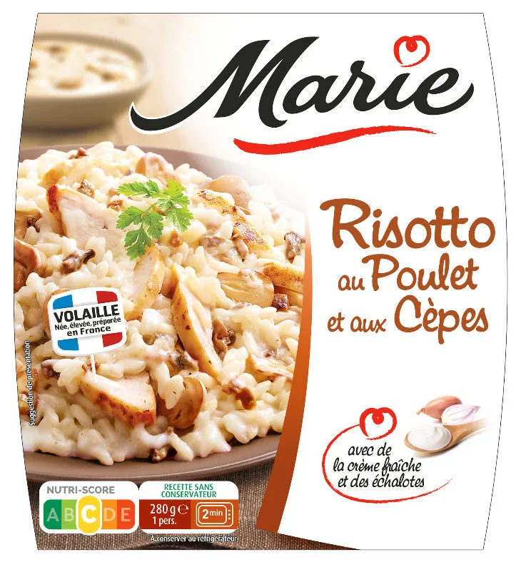 Risotto au poulet et aux cèpes