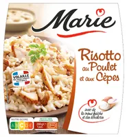 Risotto au poulet et aux cèpes
