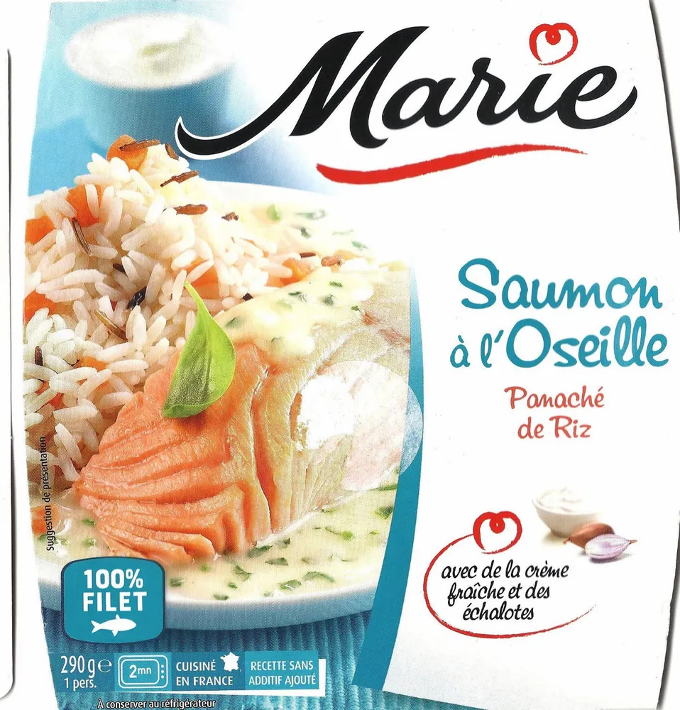 Saumon à l'oseille panaché de riz