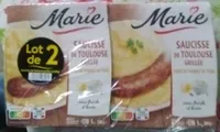 Saucisse de Toulouse grillée purée de pommes de terre