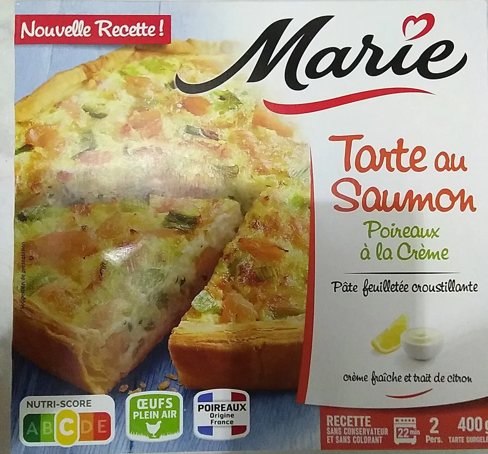 Tarte au Saumon, Poireaux à la crème