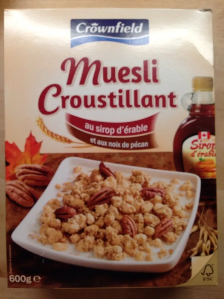 Muesli croustillant sirop d'erable