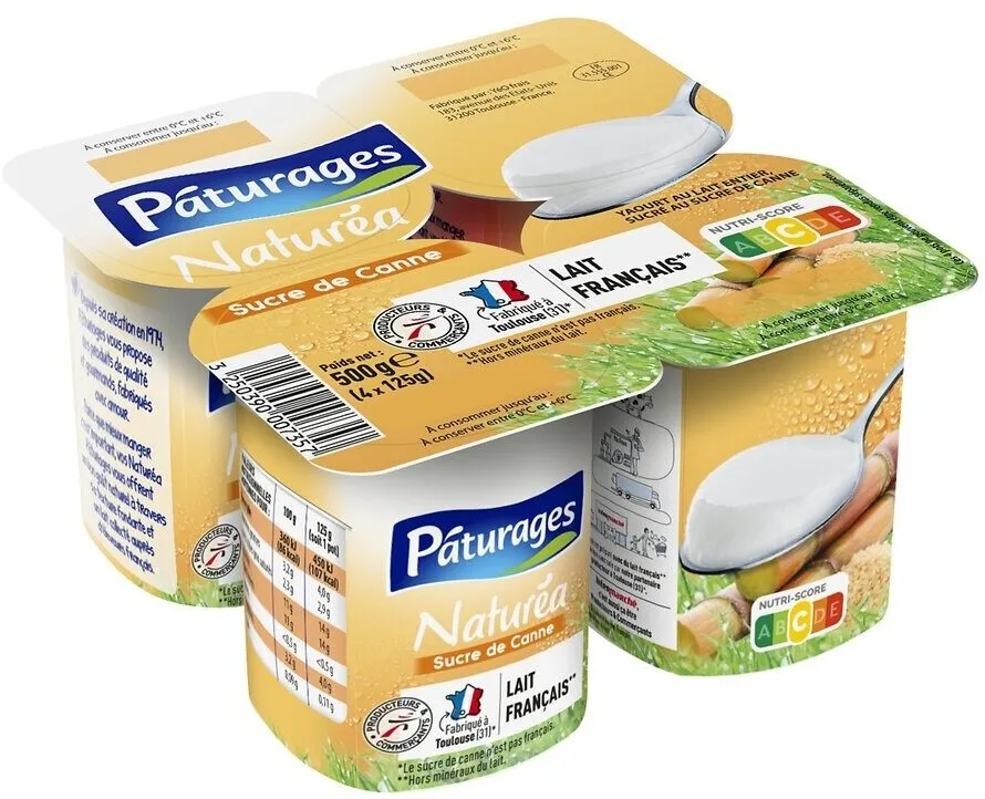 Yaourt sucre de canne x4 naturéa
