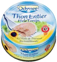 Thon entier à l'huile de tournesol MSC 160g 104g (1/5)
