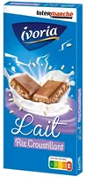 Tablette familiale chocolat au lait au riz croustillant - 2x100g