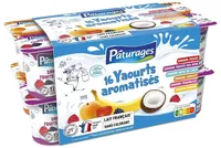 P'TIT AROM YAOURT AROMATISE 16X125G - fruits des bois, noix de coco, framboise, abricot, banane, fraise - P'tits Prods