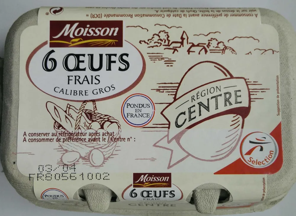 Oeufs frais, calibre gros
