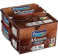 MOUSSE AU CHOCOLAT PANACHE 8X60G - chocolat noir, chocolat au lait