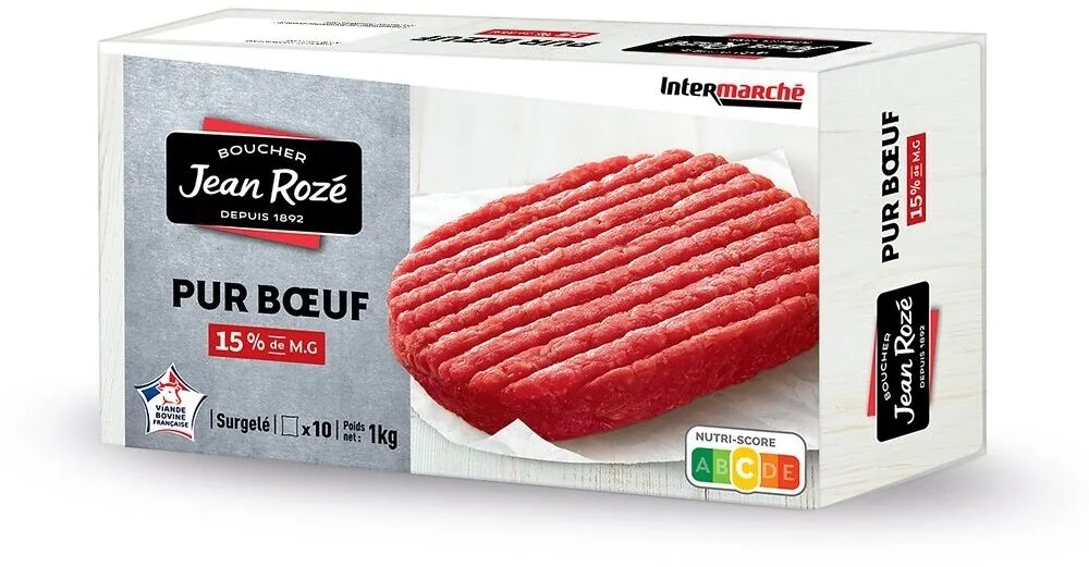 Steak haché 15% jean rozé 1kg vbf