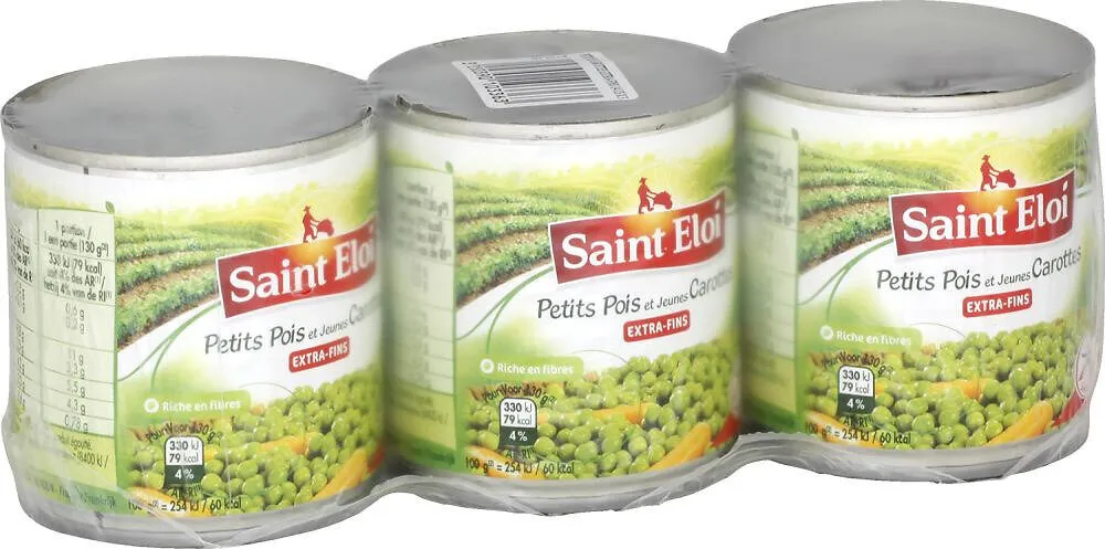 Petits pois extra fins carottes - 3x 1/4