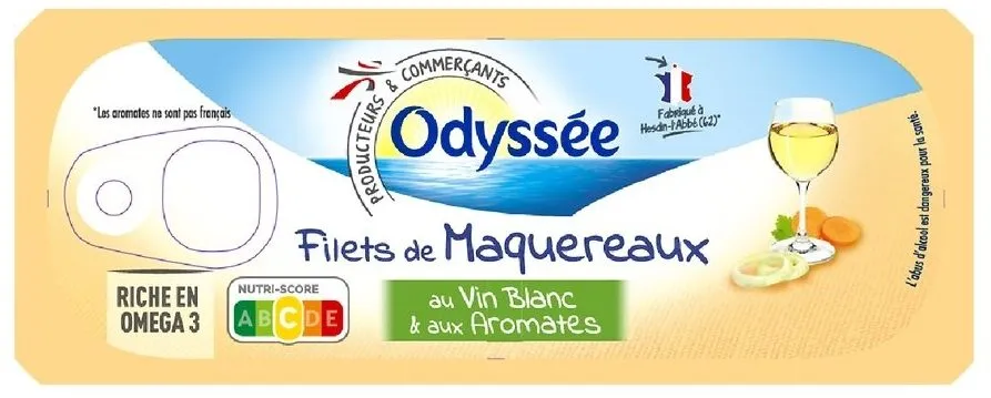 Filets de maquereaux au vin blanc et aux aromates 176g