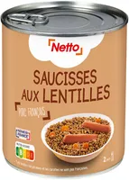 Saucisses Aux Lentilles 840g
