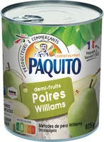Poires williams demi-fruits au sirop léger