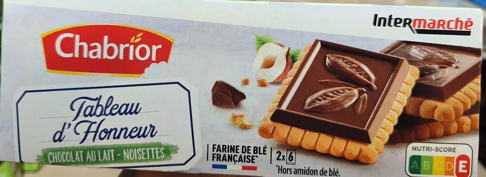 Tableau d'Honneur chocolat au lait - noisettes