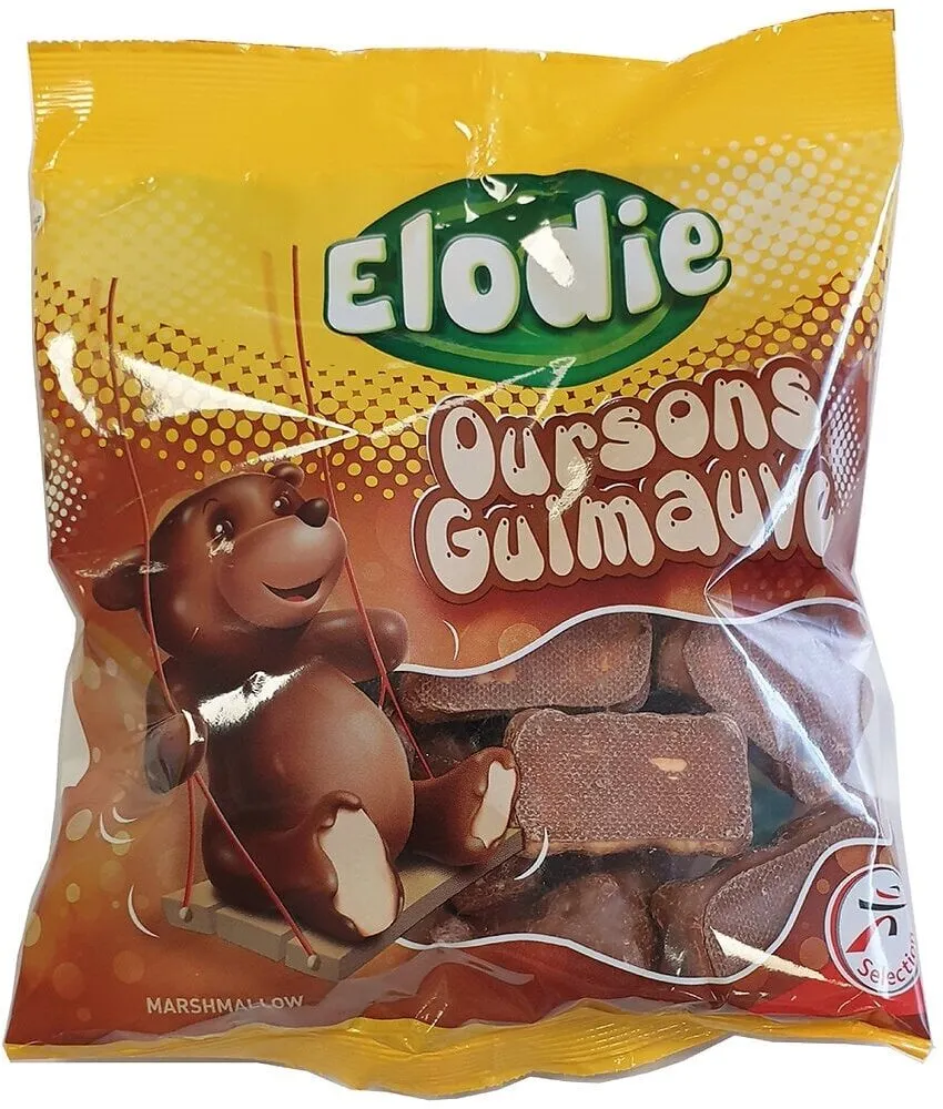 Oursons guimauve enrobes de chocolat au lait - 200g