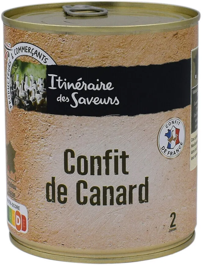 Confit de canard du sud-ouest 2 cuisses 765g