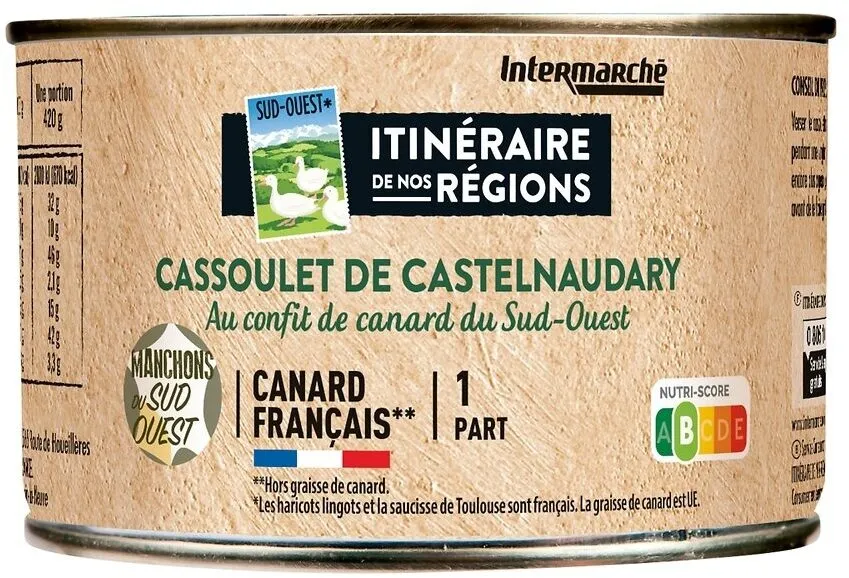 Cassoulet au confit de canard du sud-ouest 1 part 420g