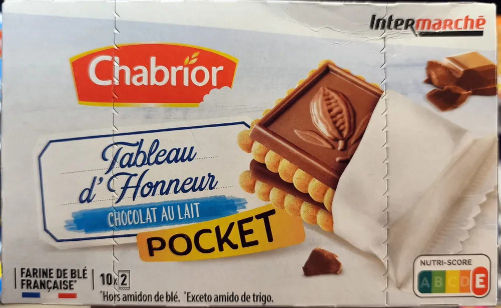 Tableau d'honneur chocolat au lait Pocket