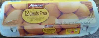 Oeufs frais Datés du Jour de Ponte (x 12) calibre Moyen