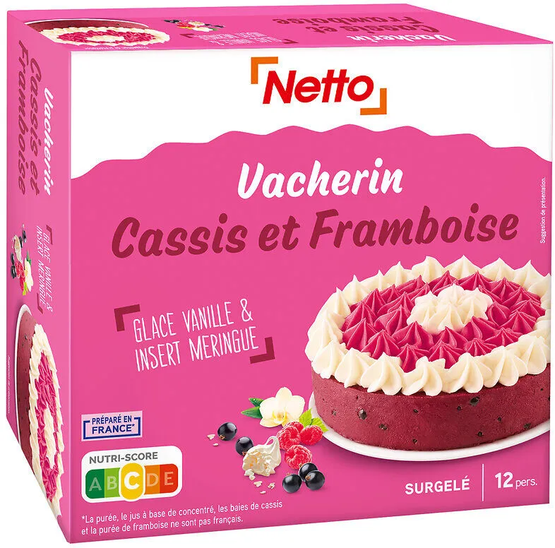 Vacherin fruits rouges - vanille (S/G) - 1200mL