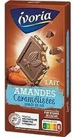 Tablette bloc chocolat au lait aux amandes caramélisées pointe de sel - 200g