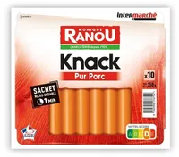 Knacks porc x10 350g
