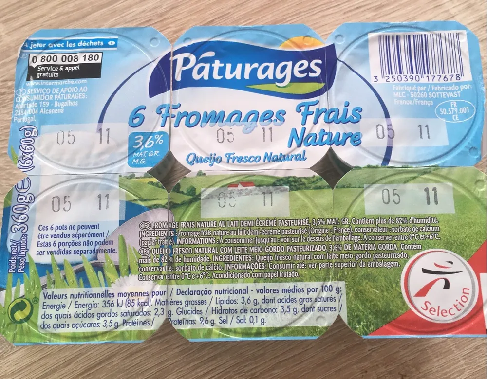 Fromages frais nature