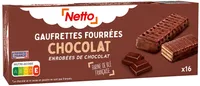 Gaufrettes Fourrées Enrobées de Chocolat 150G