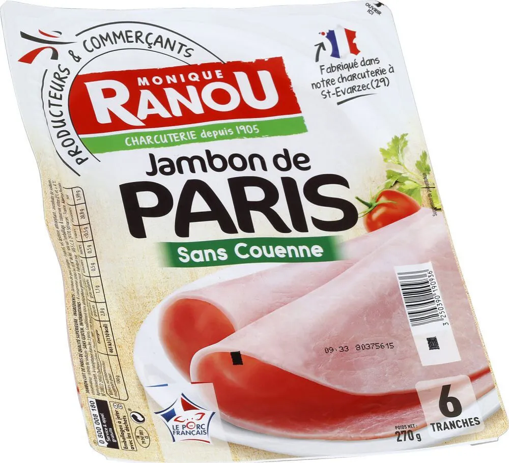 Jambon mon paris découenné dégraissé
