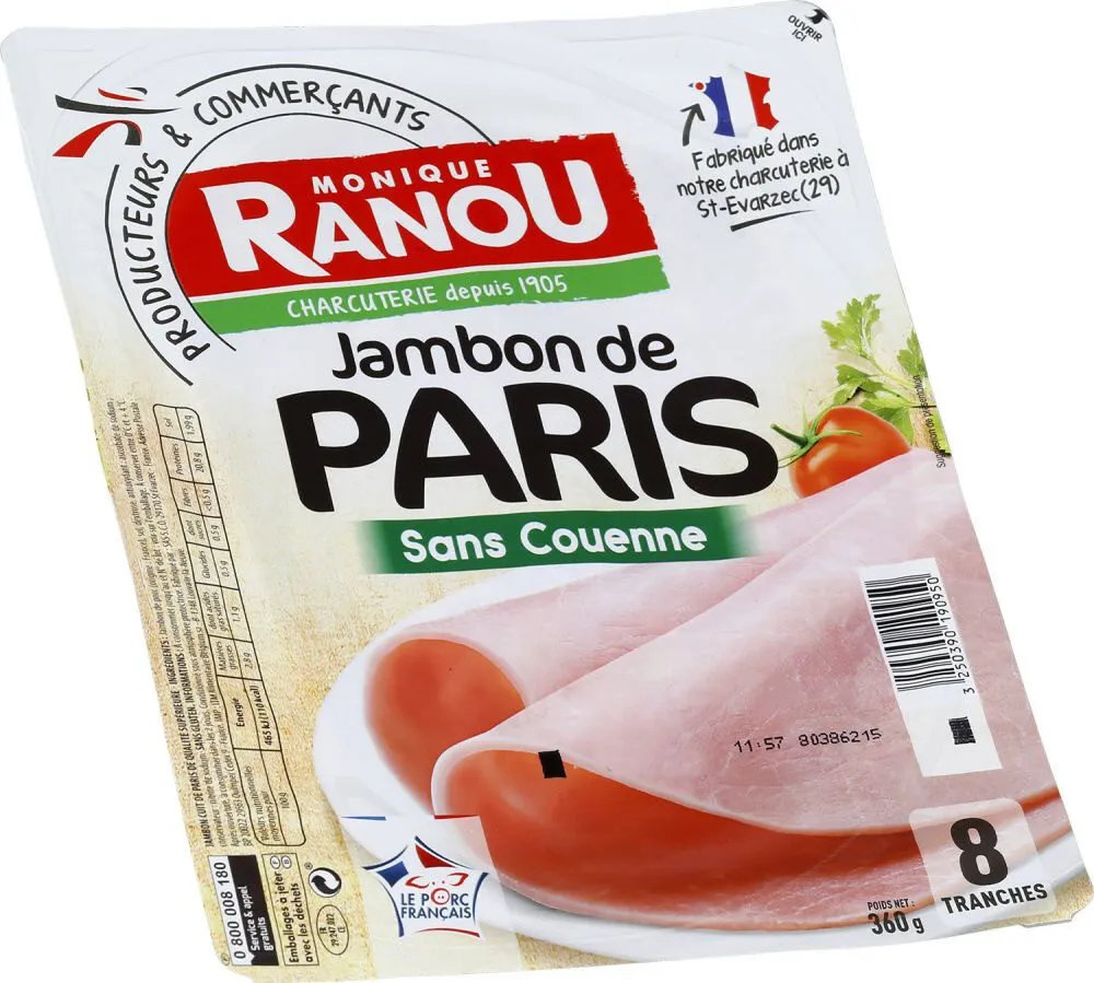 Jambon découenné dégraissé - mon paris
