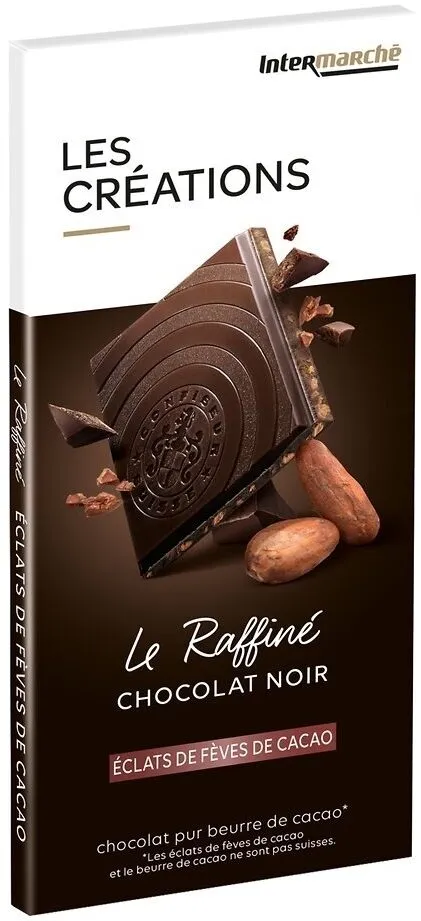 Tablette dégustation chocolat noir aux éclats de fèves de cacao - 100g