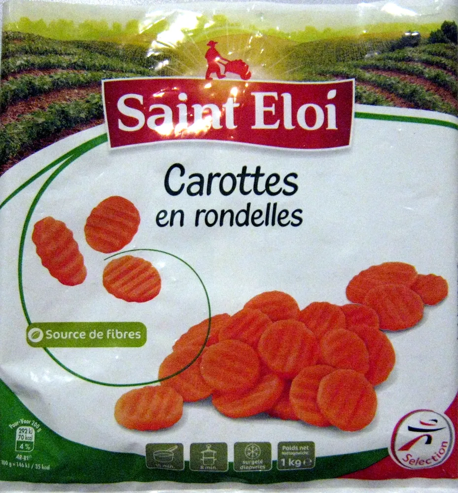Carottes en rondelles surgelées