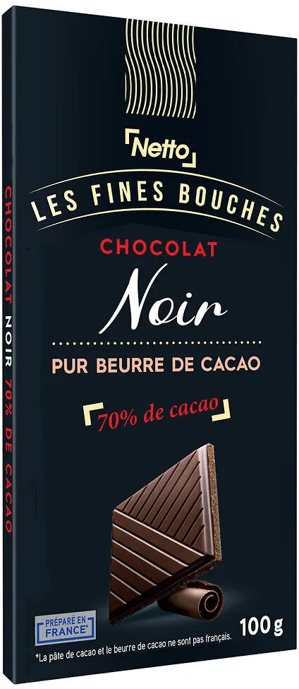 Tablette dégustation chocolat noir 70% - 100g