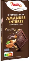 Tablette bloc chocolat noir aux amandes - 200g