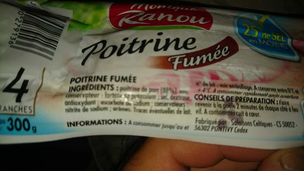 POITRINE FUMEE 4T 300G RANOU - Massif TRAD