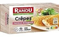 Crêpes Jambon Fromage x20 surgelées 1kg