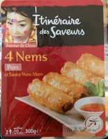 4 nems porc et sauce nuoc mam