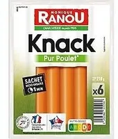 Knack volaille x6 210g - france