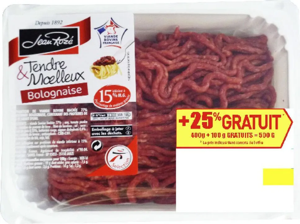 Haché Bolognaise 15% MG