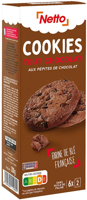 Cookies chocolat aux pépites de chocolat - 200g