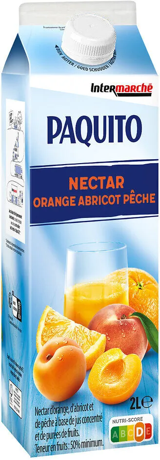 PAQUITO Nectar d'orange d'abricot et de pêche Bk 2L