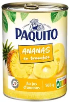 ANANAS EN TRANCHES AU JUS D'ANANAS - boîte 3/4