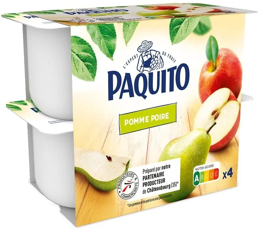 Dessert de fruits pomme poire 4x100g