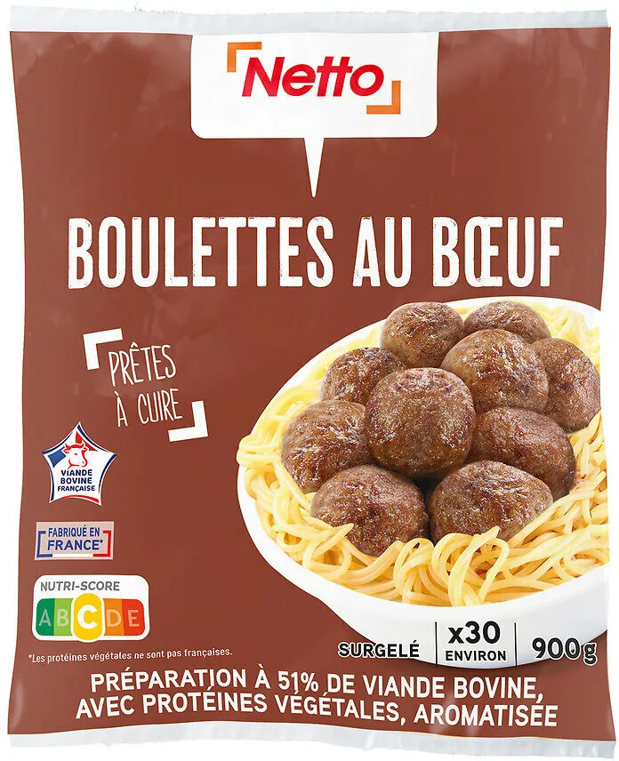 Boulettes au boeuf netto 900g vbf