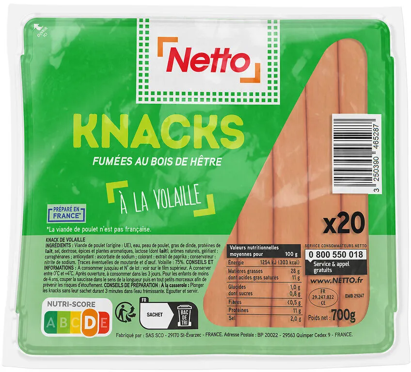 Knack volaille x10