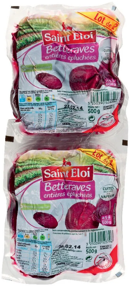 Betteraves rouges ent. eplu. 2x500g