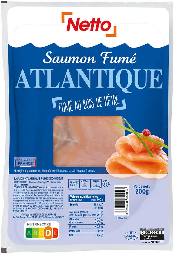 Saumon fumé Atlantique - 200g