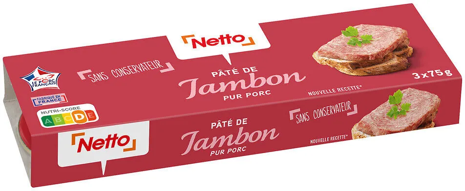 Paté de jambon - 3x1/10 3x75g