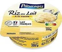Riz au lait 3 parfums (nature, vanille, caramel)